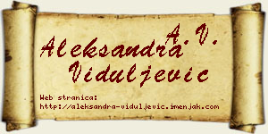 Aleksandra Viduljević vizit kartica